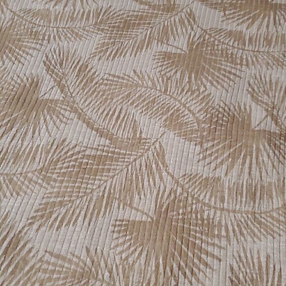 ZARA Palm Leaf Raw Hem Short Sleeve Tee Shirt - Size Medium - Picture 3 of 6